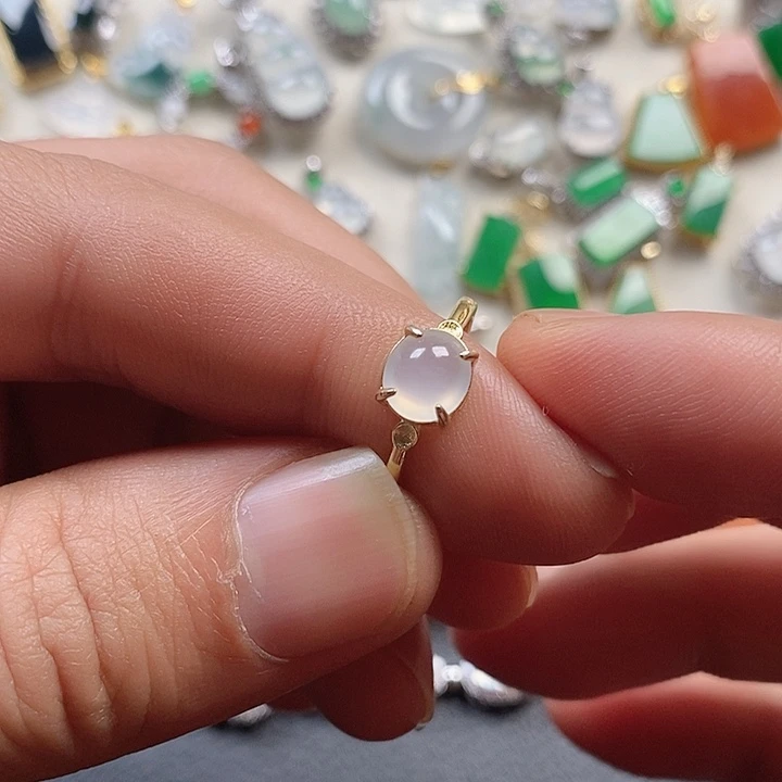 翡翠银S925镶嵌戒指