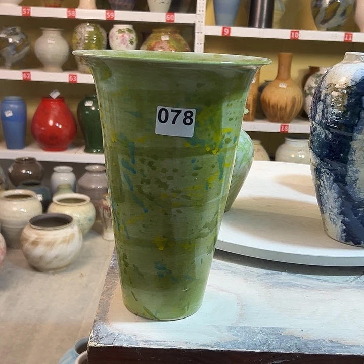 多***0白泥花瓶口17，高31，078，摆件