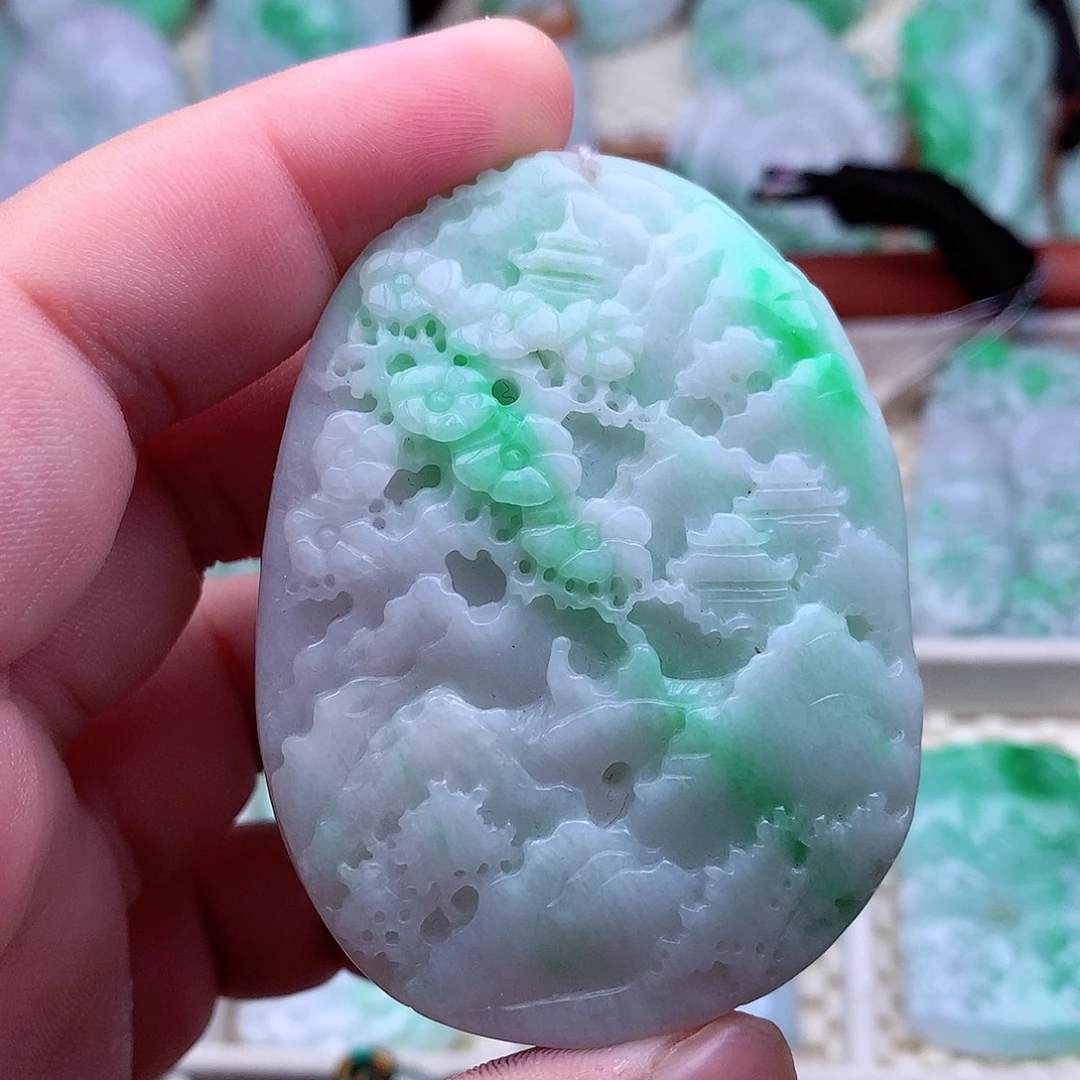 翡翠未镶嵌吊坠(不含链)