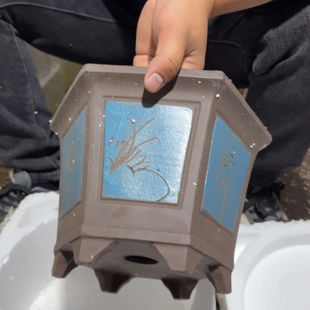 花盆紫砂瑕疵是我自己