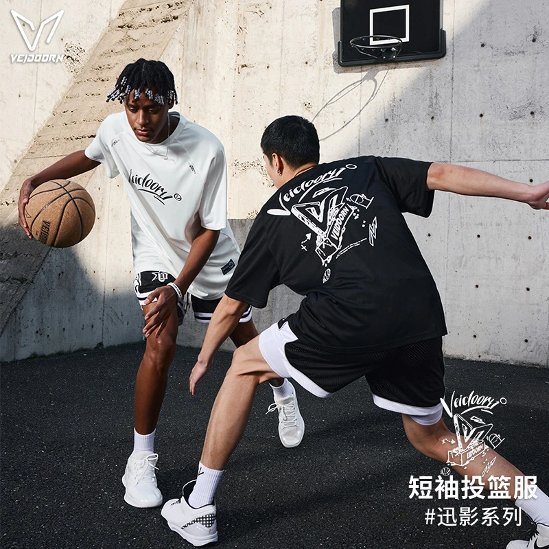 【当季新品】维动迅影短袖美式运动投篮服潮流圆领街头跑步宽松