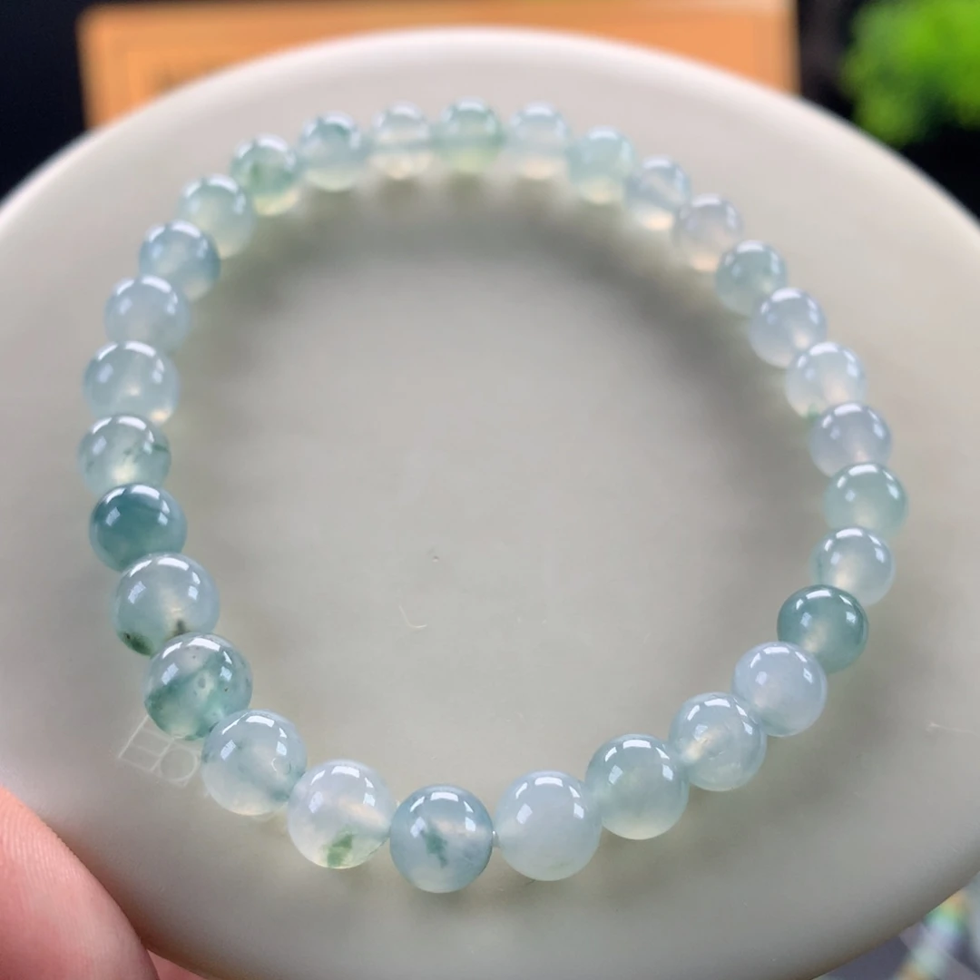 翡翠未镶嵌手链卡5.8～6.8