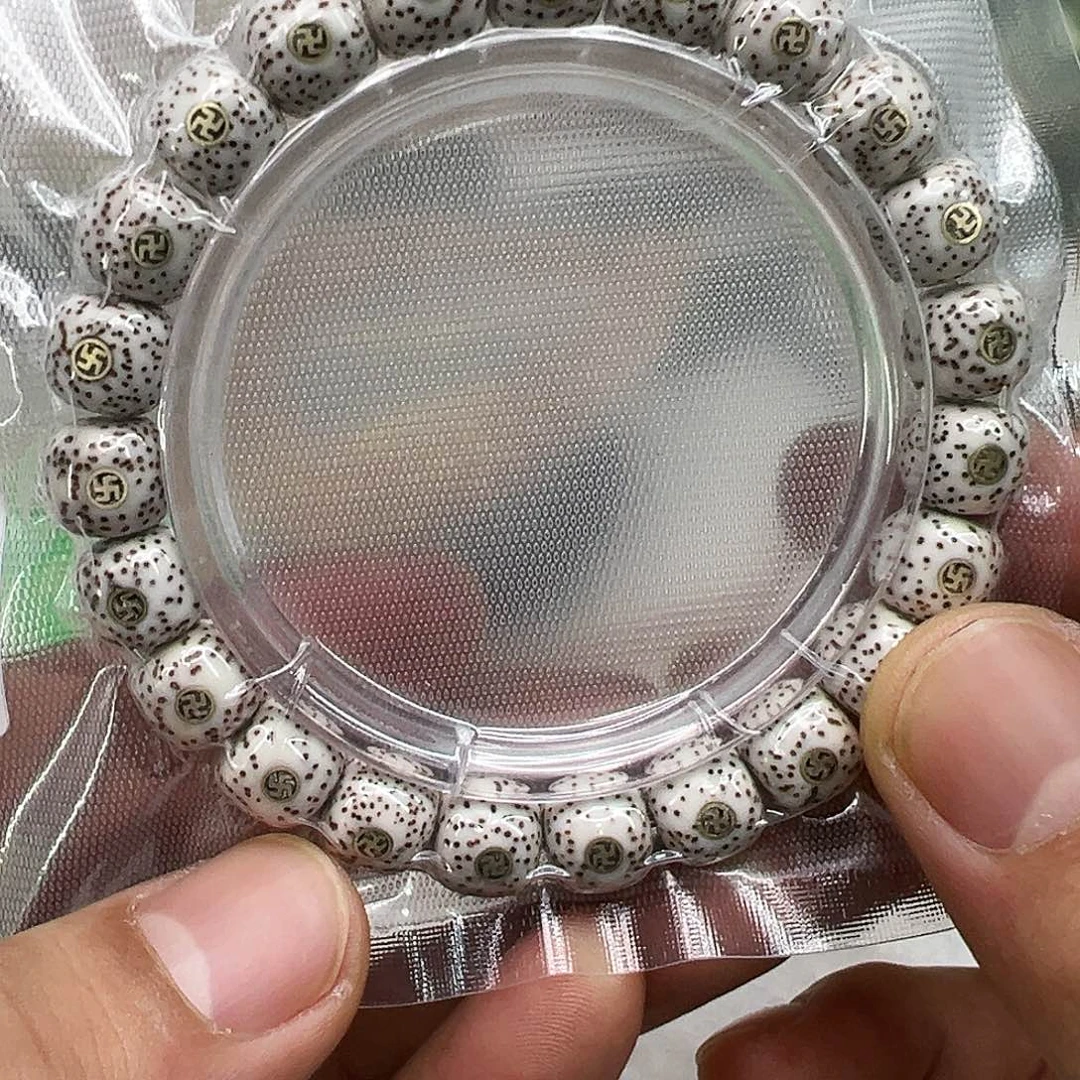 星月菩提手串14王者原脂白星月菩提镶嵌万10