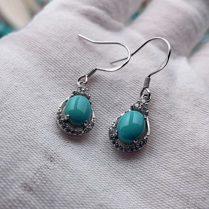 绿松石配饰银S925镶嵌