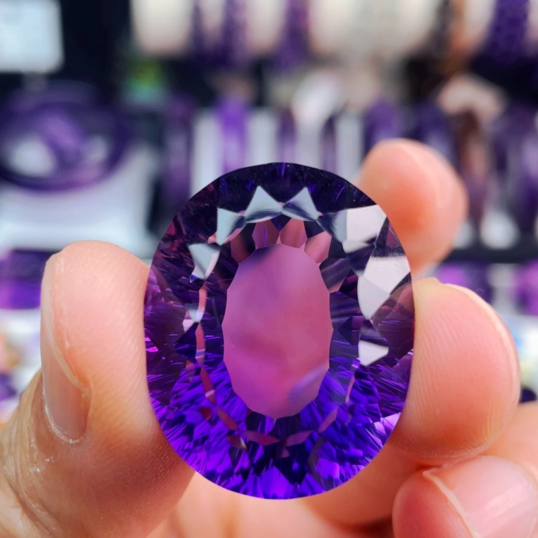 工厂精品天然紫水晶裸石未镶嵌水晶