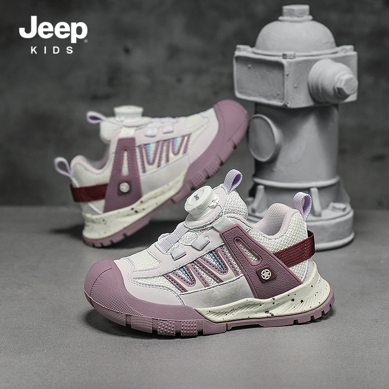 jeep儿童夏季休闲网面运动鞋男女童防滑跑步鞋透气2025款时尚百搭