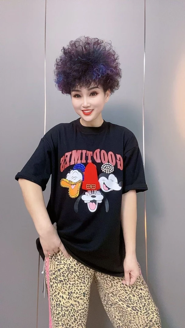 6347时尚休闲小红帽磨毛棉短袖