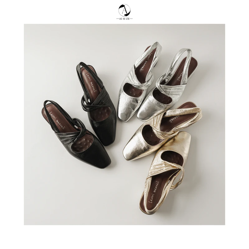 跟高5cm/34-39/轻职风方头法式粗跟方跟单鞋细跟百搭低跟高跟女鞋