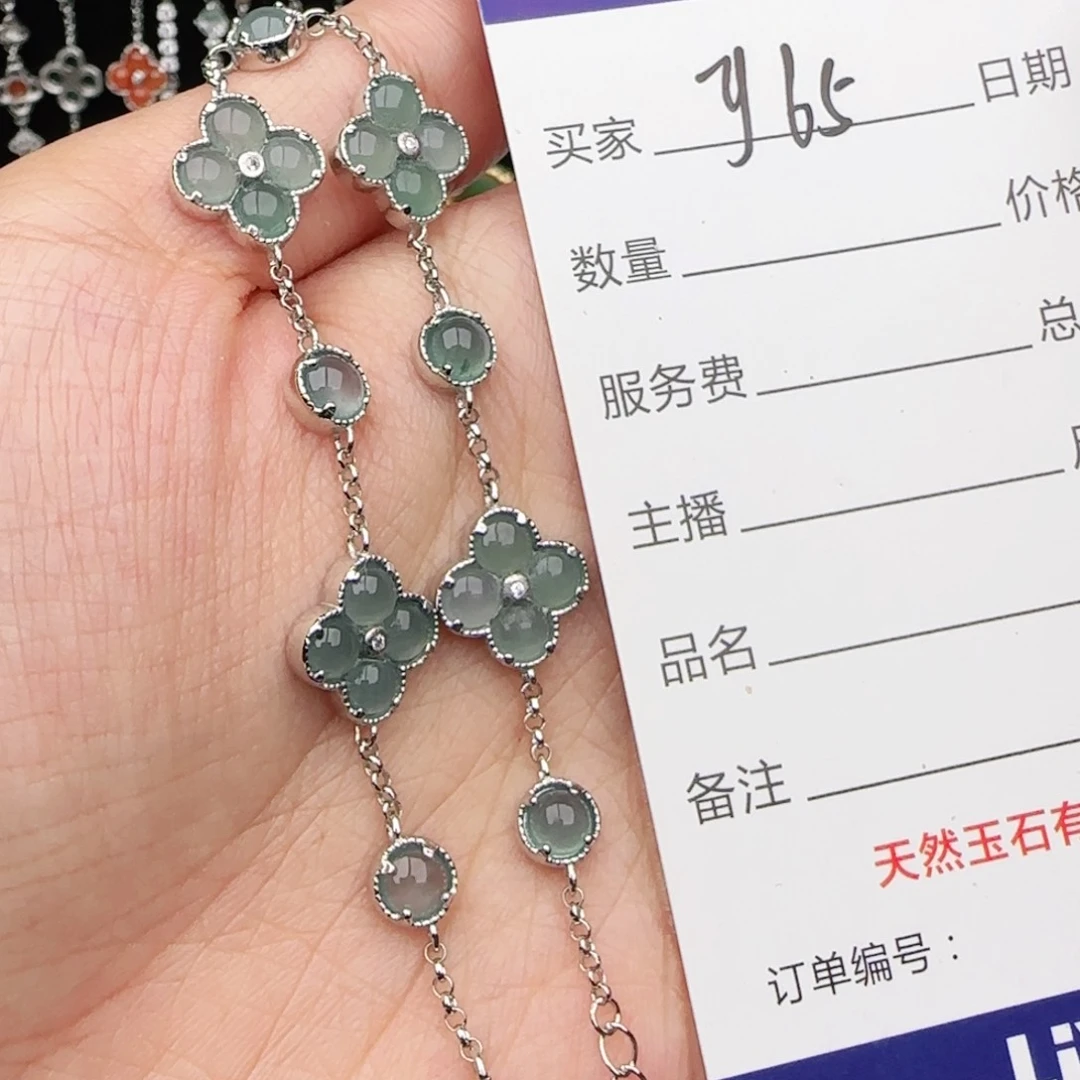 翡翠戒指银S925镶嵌戒指