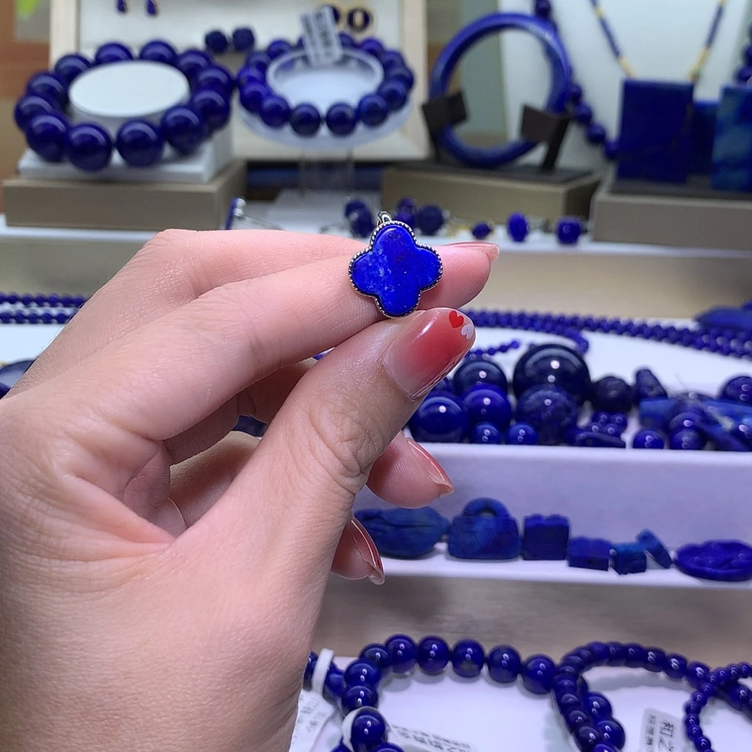 青金石合金天然原矿戒指