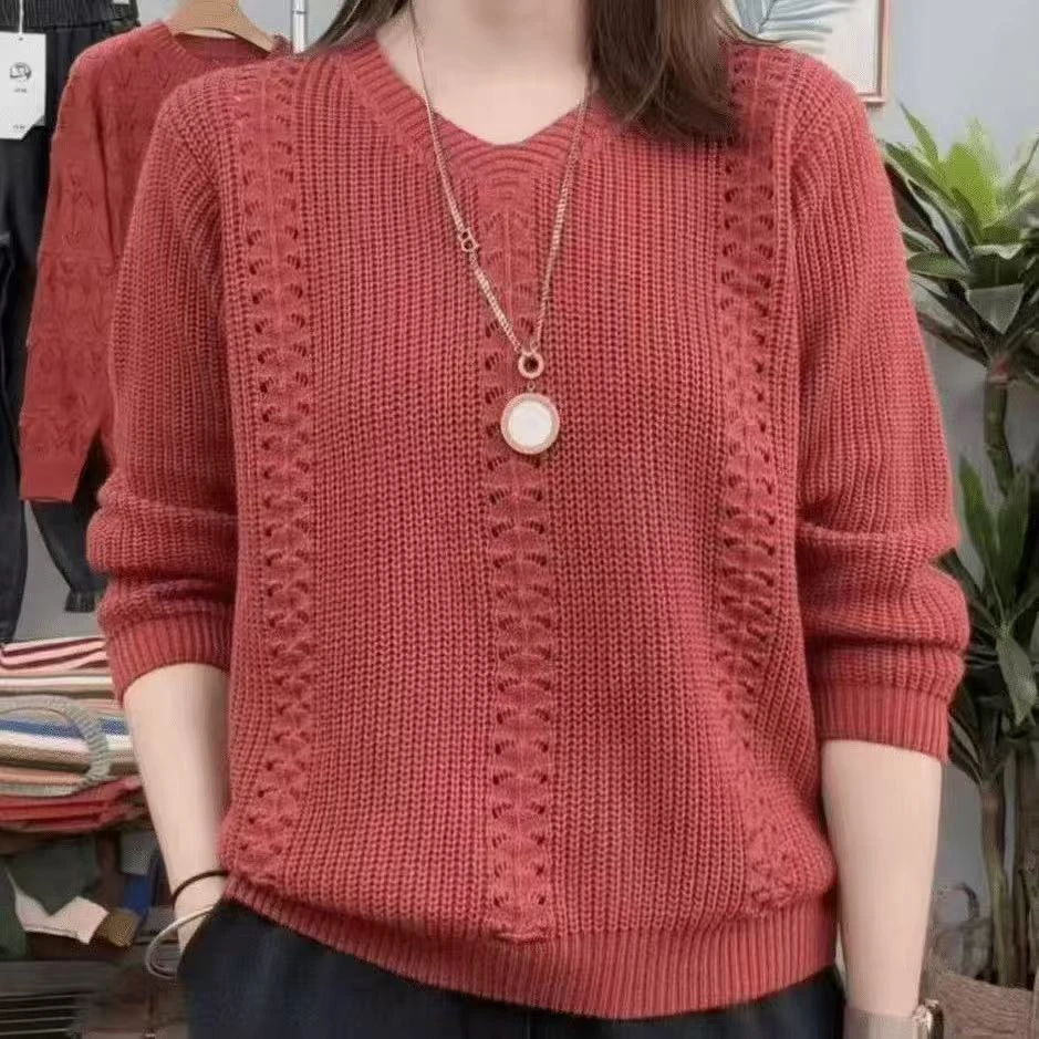 2025年新款女装休闲百搭简约针织衫高级小众穿搭上衣