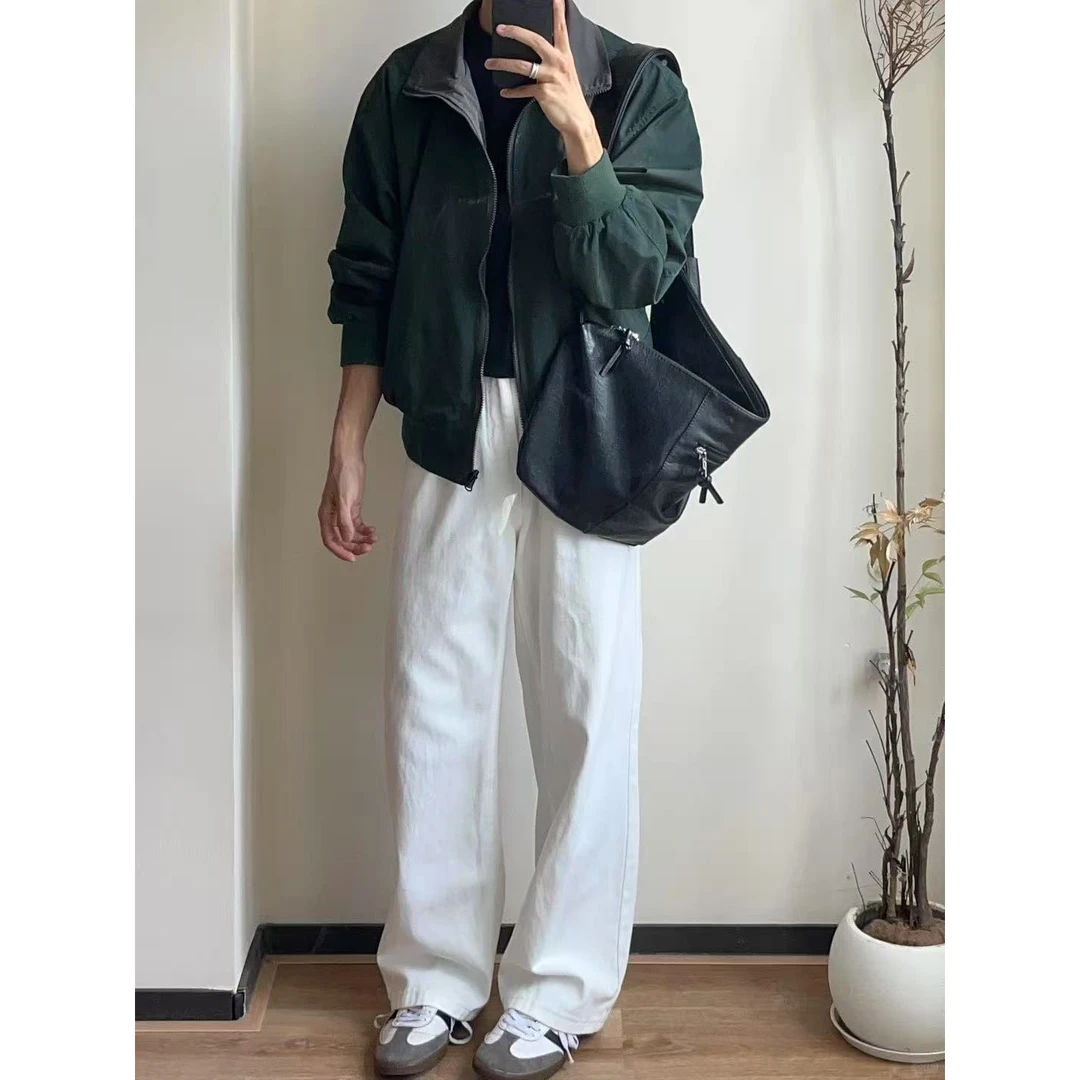 男生秋冬痞帅个性 cleanfit 小众清爽不油腻 T恤短袖牛仔裤套装25