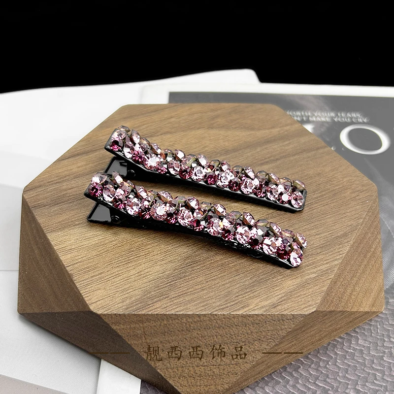 【LXX靓西西】6229 气质紫色优雅时尚6厘米鸭嘴夹一对装