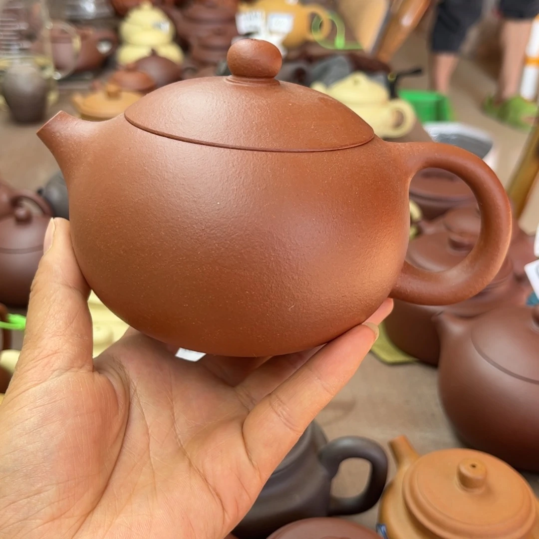 紫砂茶壶降坡泥半手工微瑕疵400cc