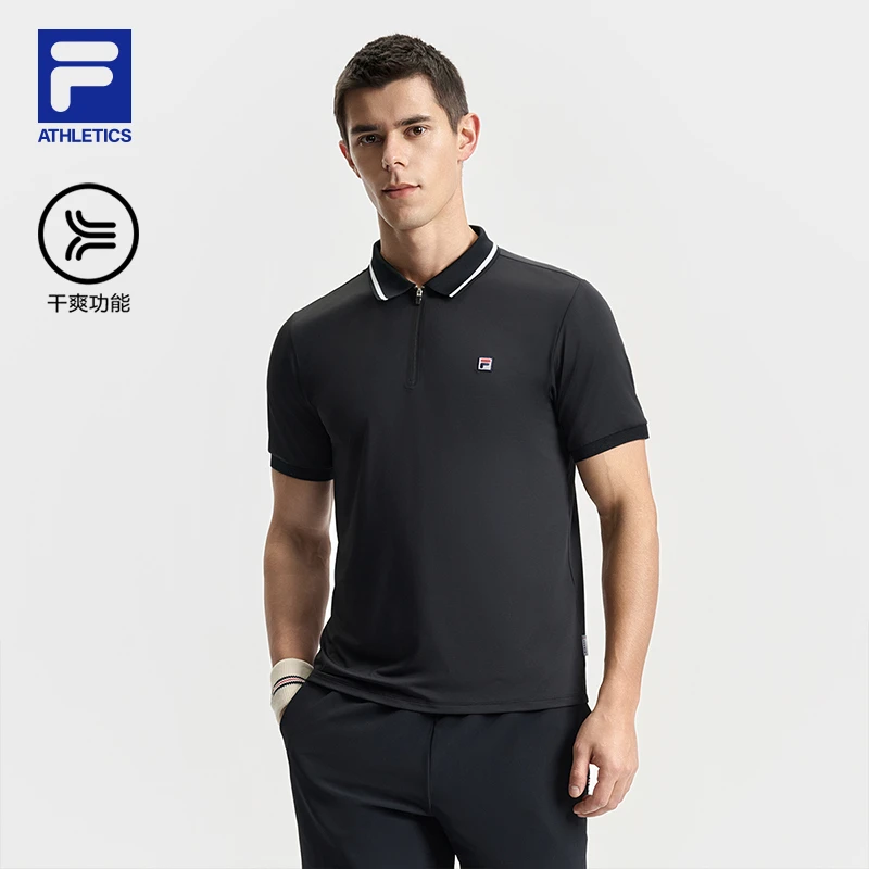 Fila/斐乐男【半拉链网球POLO衫】夏季新款速干运动短袖A11M523106F