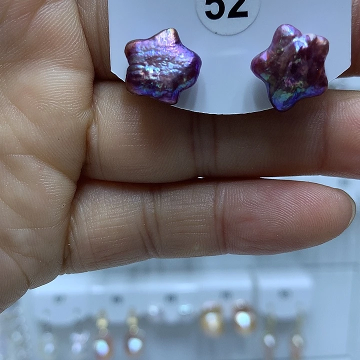 银S925镶嵌巴洛克淡水珍珠