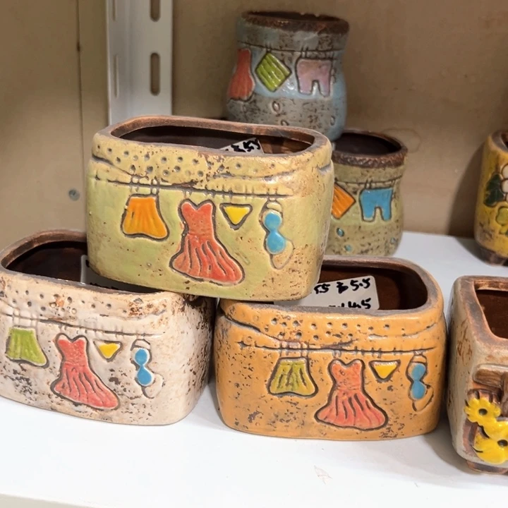 紫砂花盆粗陶材质多肉花盆