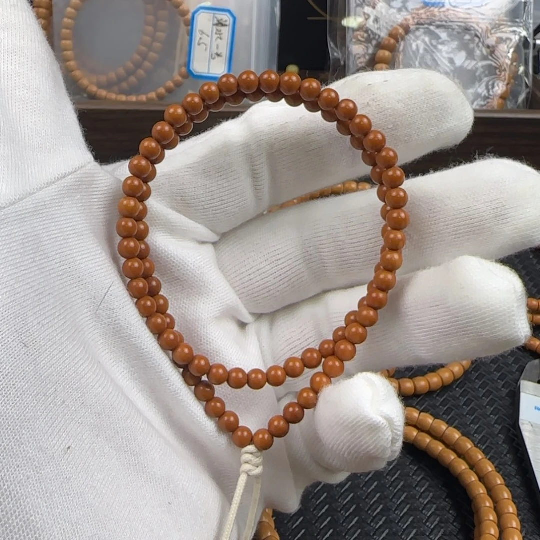 橄榄核吊坠5.0mm老挝核尖圆珠手持90颗（福利款）