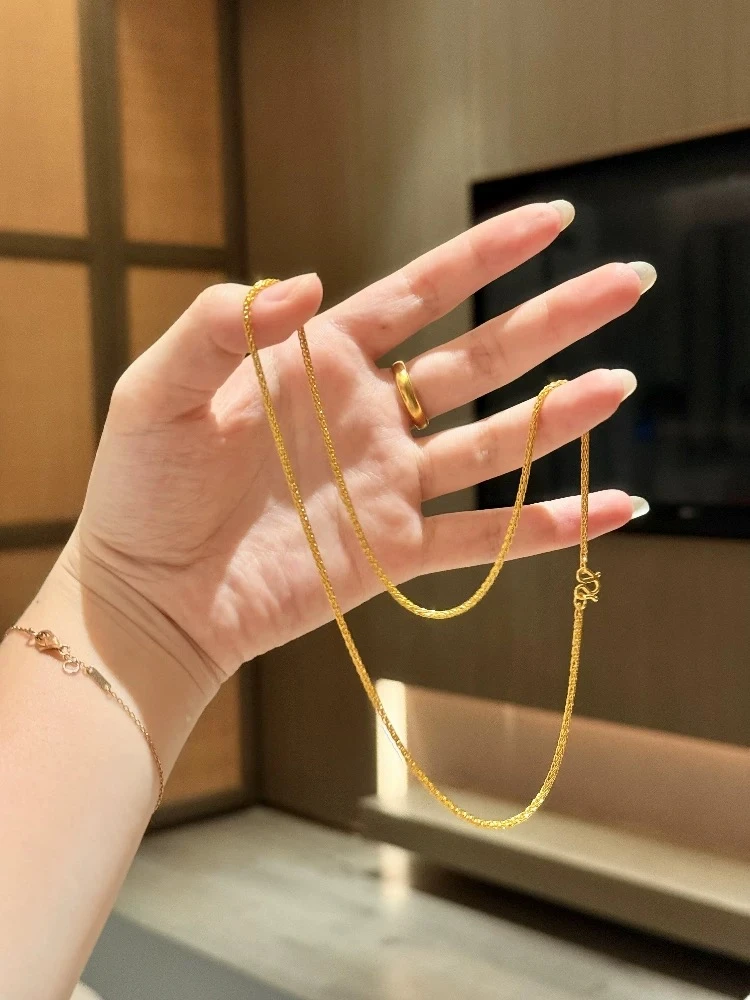 链子足银 肖邦链 足银999项链 时尚百搭精美轻奢