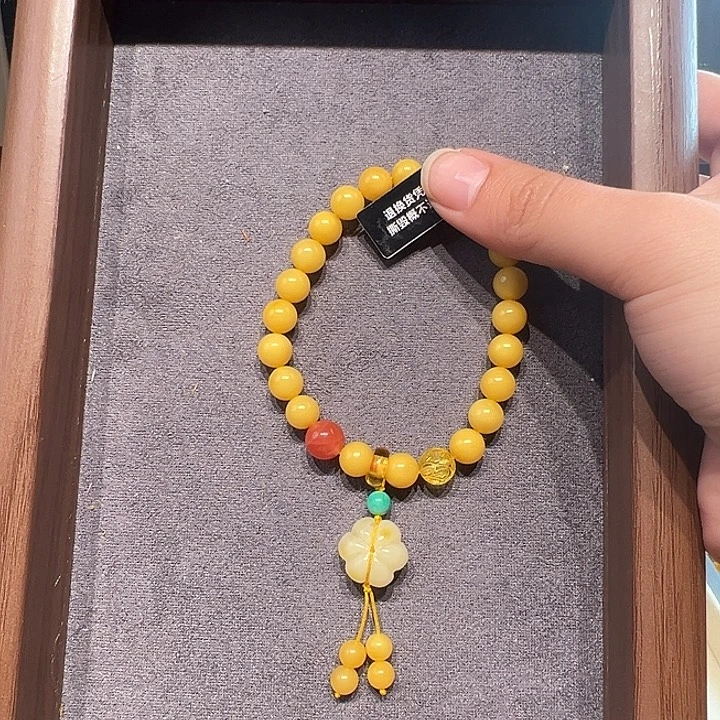 蜜蜡未镶嵌手串8mm蜜蜡手串