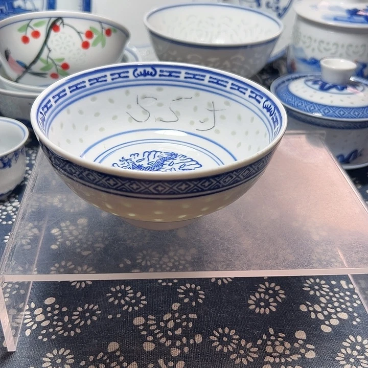 青花玲珑5.5寸饭碗