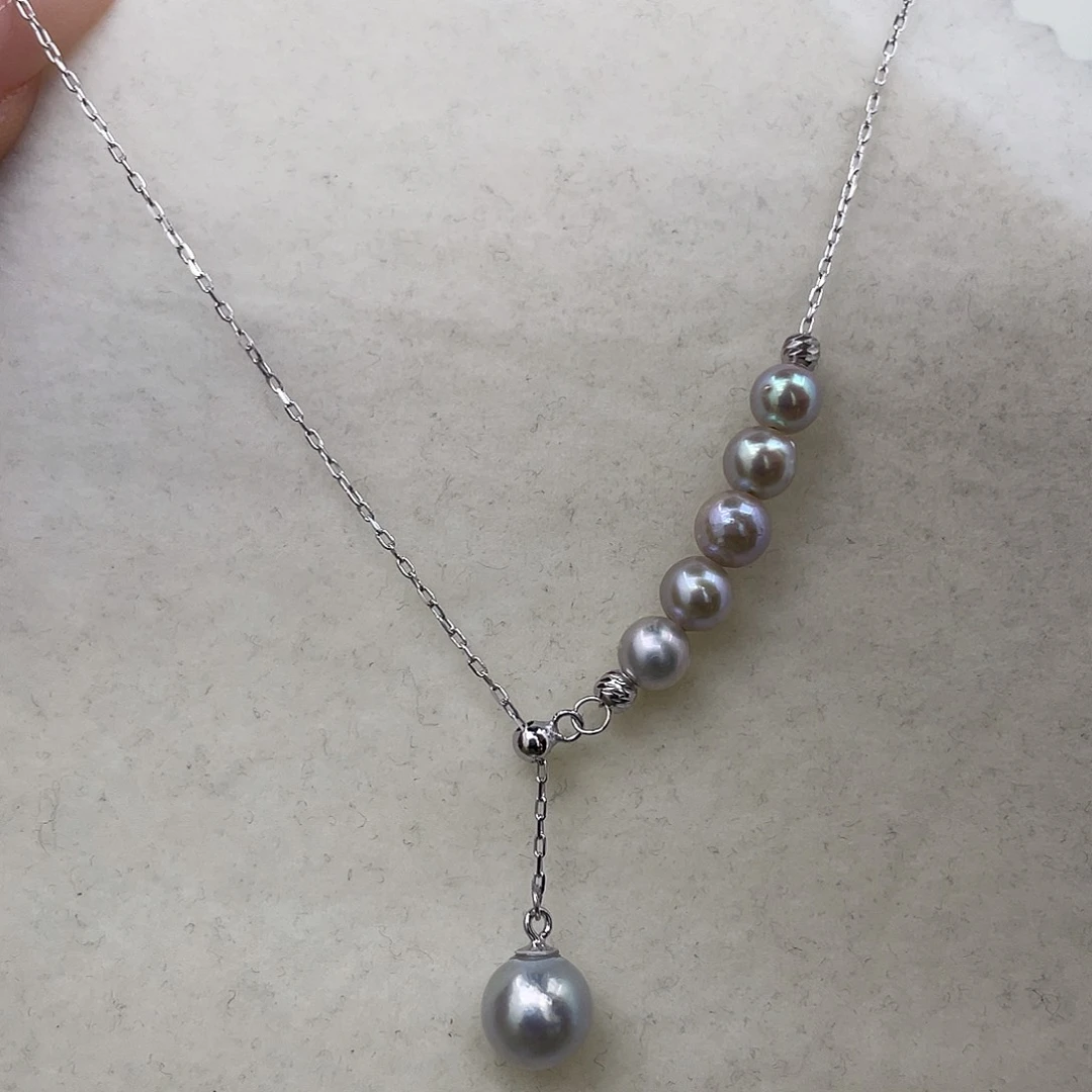 颈饰银S925镶嵌海水珍珠