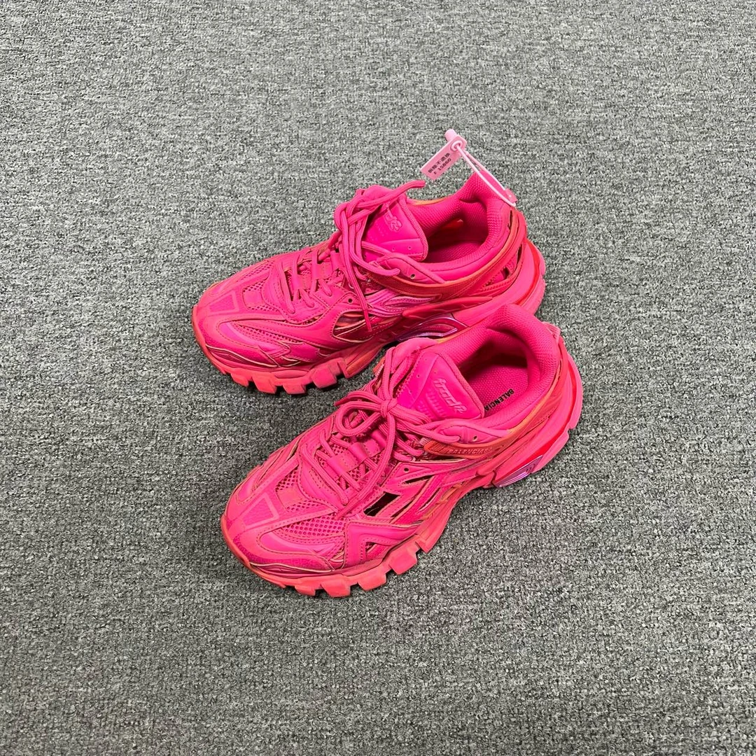 99新 Balenciaga/巴黎世家 巴黎世家粉色track老爹鞋38码