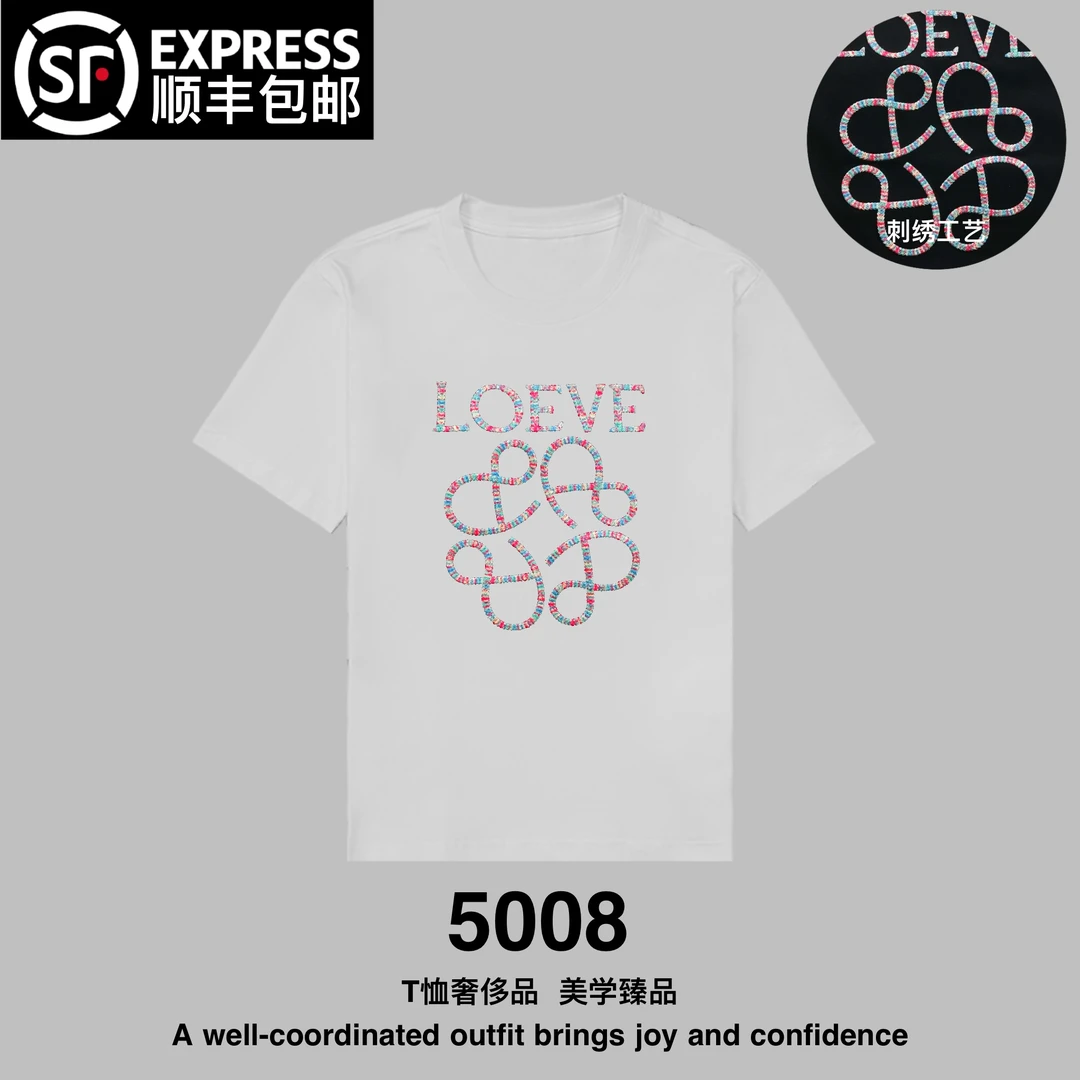 5008美式潮流轻奢短袖T恤男个性ins街头复古百搭半袖情侣上衣