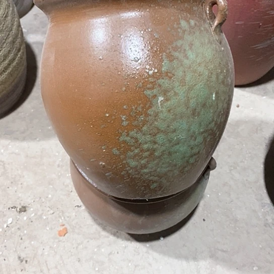 紫砂花盆口18高度20双耳