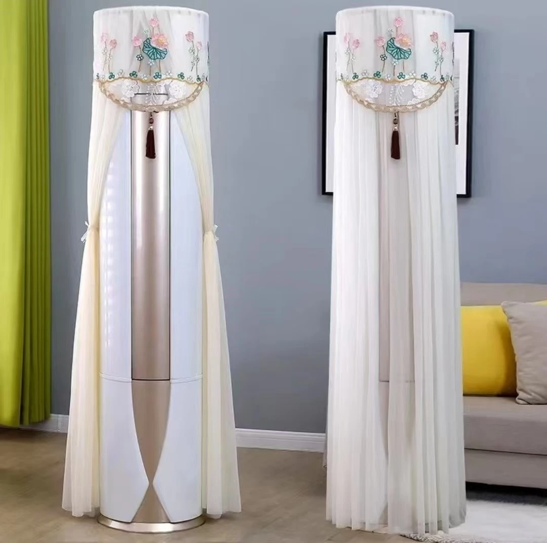 2025新款空调防尘罩立式圆柱形格力美的柜机开机不取空调罩套圆柱