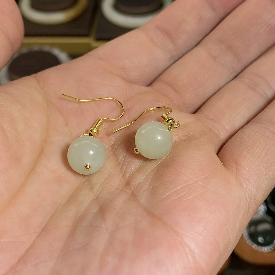 【闪购商品】未镶嵌和田玉耳钉