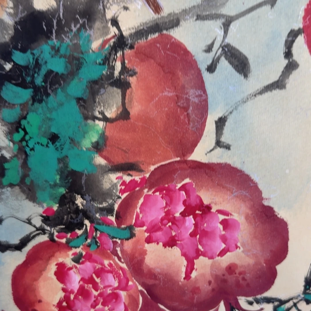 国画纯手绘山水花鸟作品