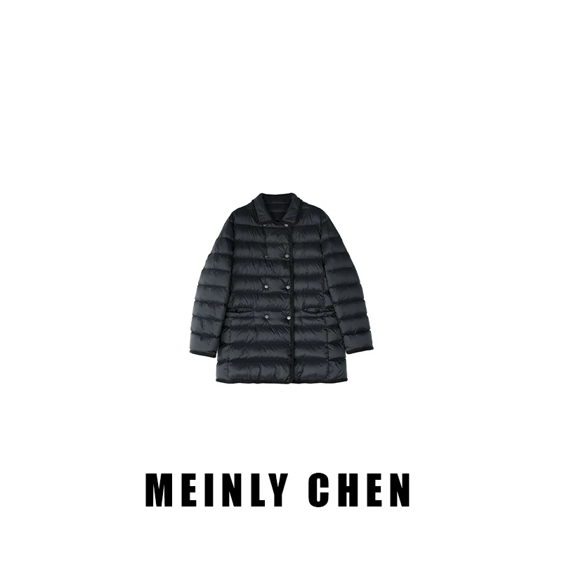 【MEINLY  CHEN】高端设计师款时尚休闲轻薄保暖秋冬鹅绒服8253047