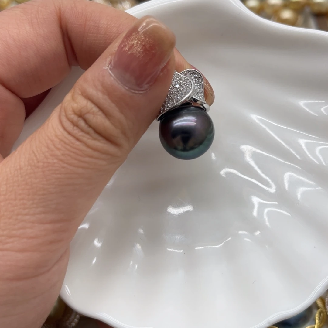 海水珍珠吊坠(不含链)银S925镶嵌