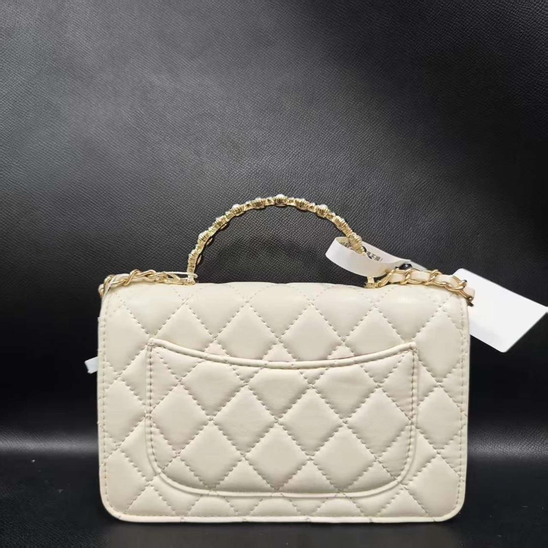 SMVP 高定奢品 潮流打造真皮女士包时尚 0285 珍珠手提白色19.5cm