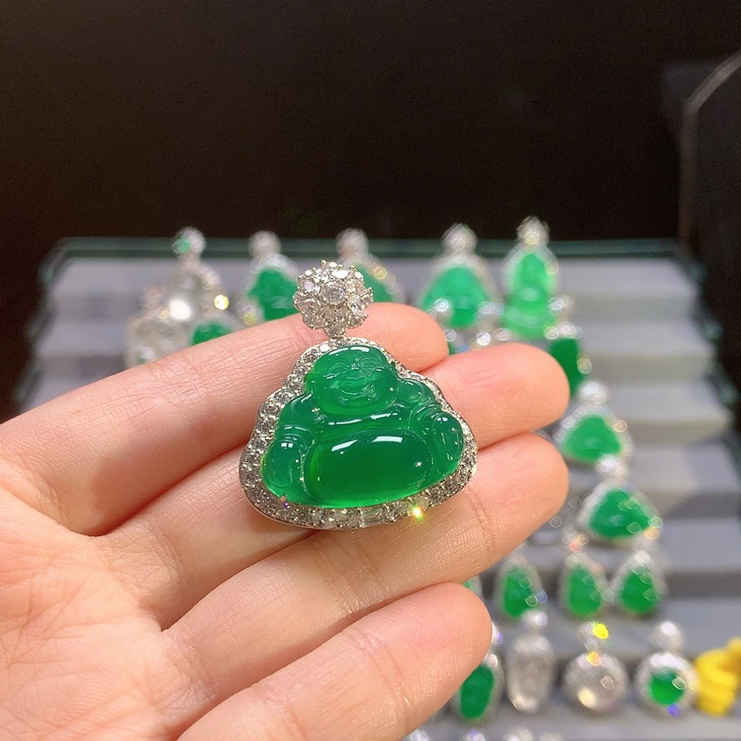 A***绪玛瑙/玉髓银S925镶嵌颈饰