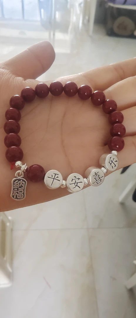 足银锦纶手链 纯银饰手链手工编织