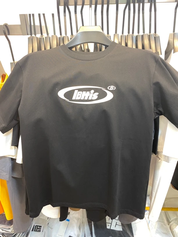 2025潮男T恤韩版字母印花宽松短袖