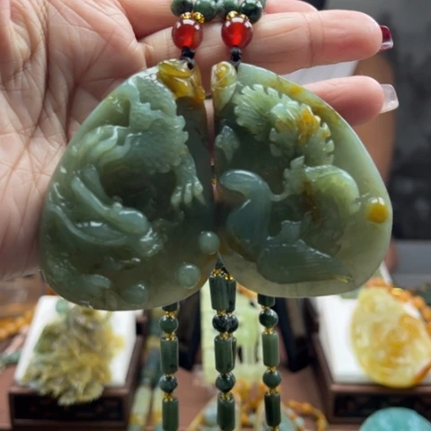 岫玉挂件未镶嵌挂件