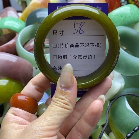 未镶嵌蛇纹石玉手镯