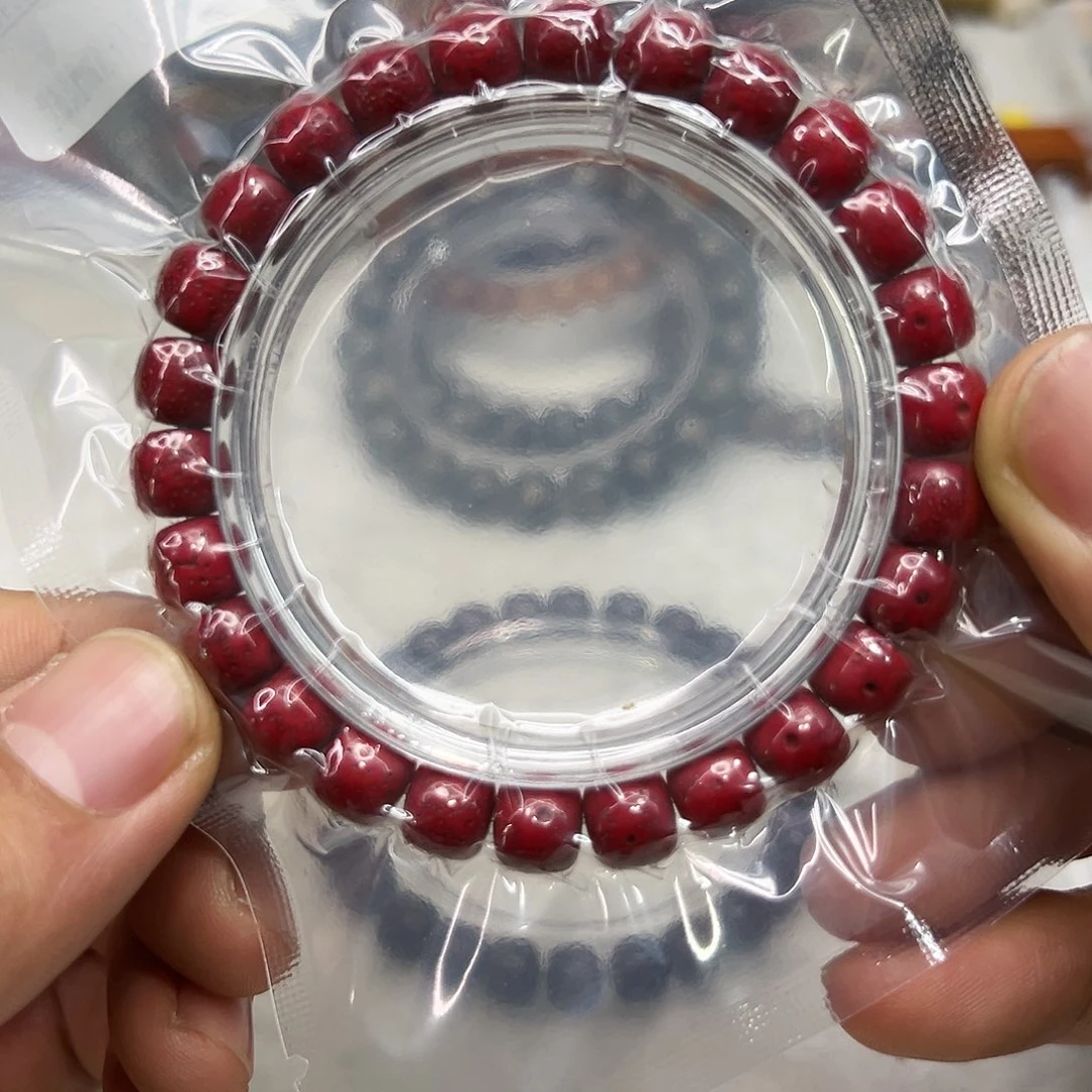 星月菩提手串80灭火红朱供星月菩提单圈98