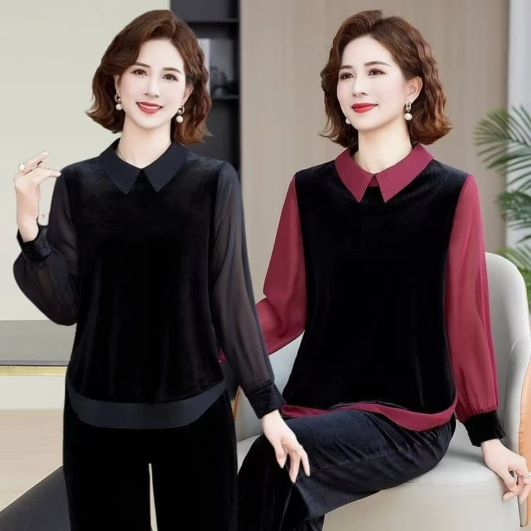 889【拼接气质小衫】女装新中式上衣国风版