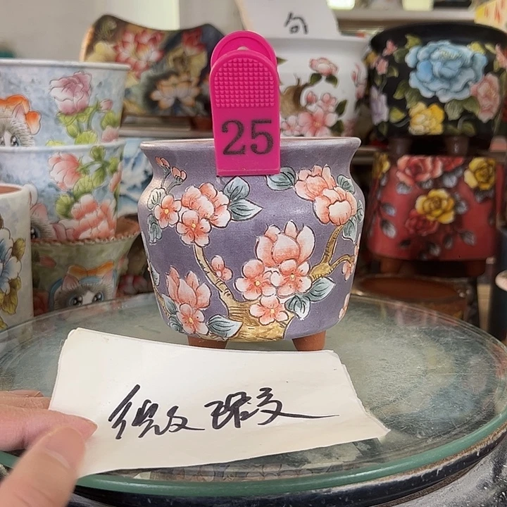 满38包邮 景德镇幸运花盆