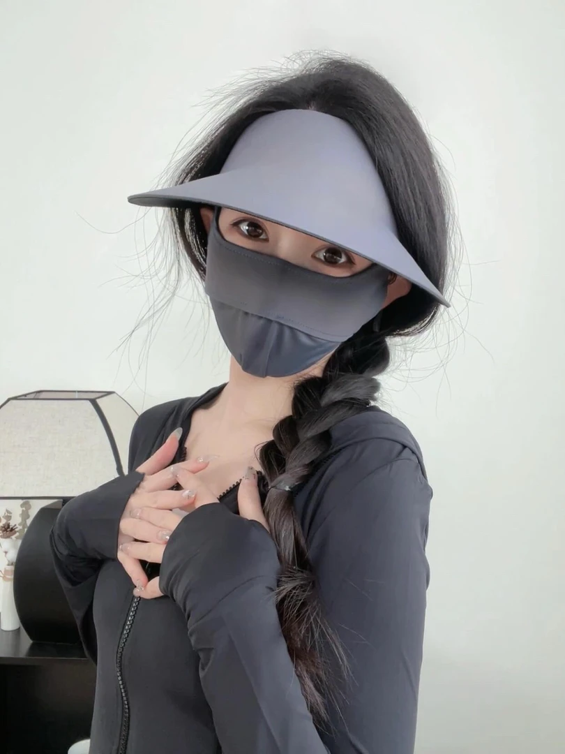 自带冰凉感无痕防晒帽夏季防紫外线显脸小户外骑行运动遮阳帽帽大