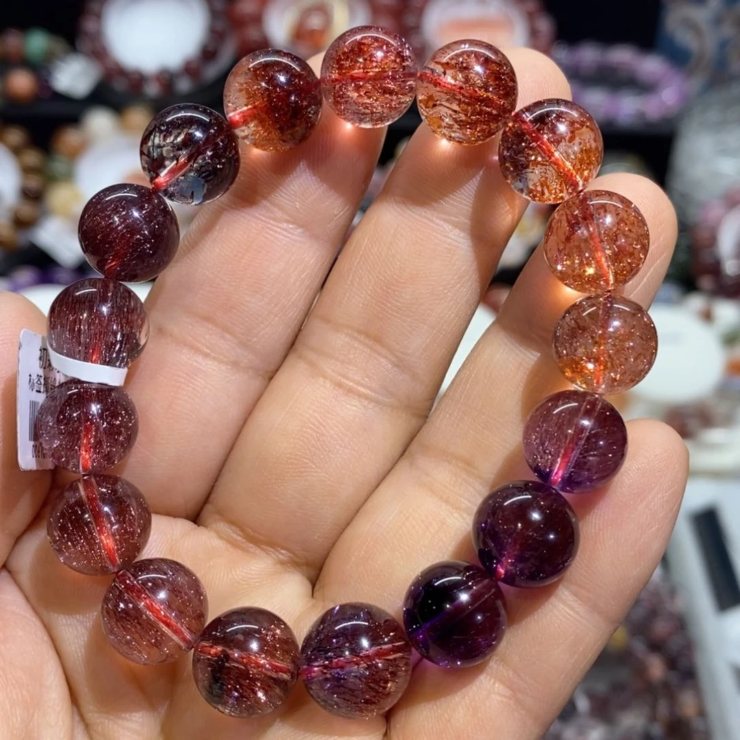 水晶手串未镶嵌渐变稀有矿11