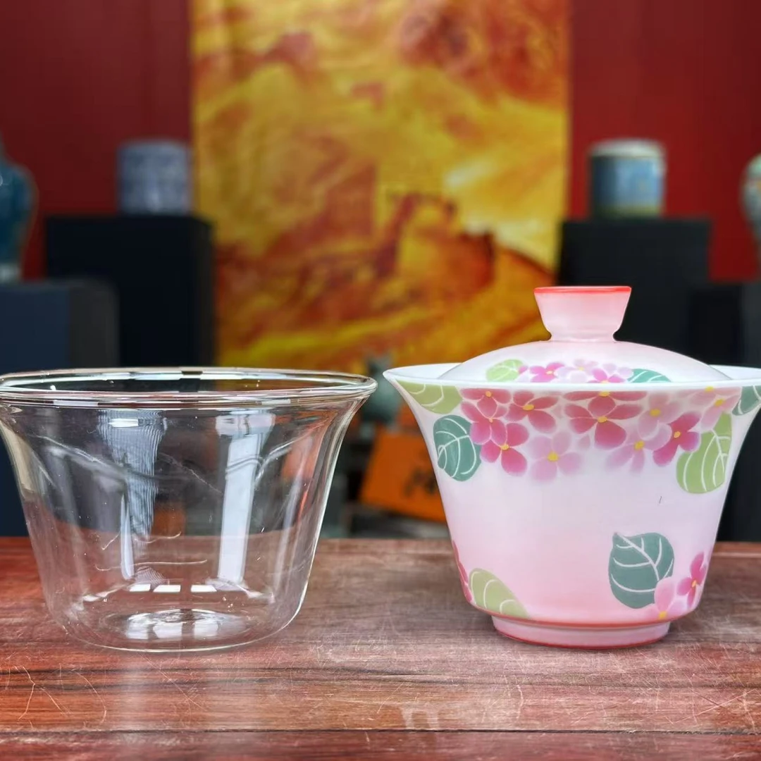 粉绣球花旅行茶具-5790