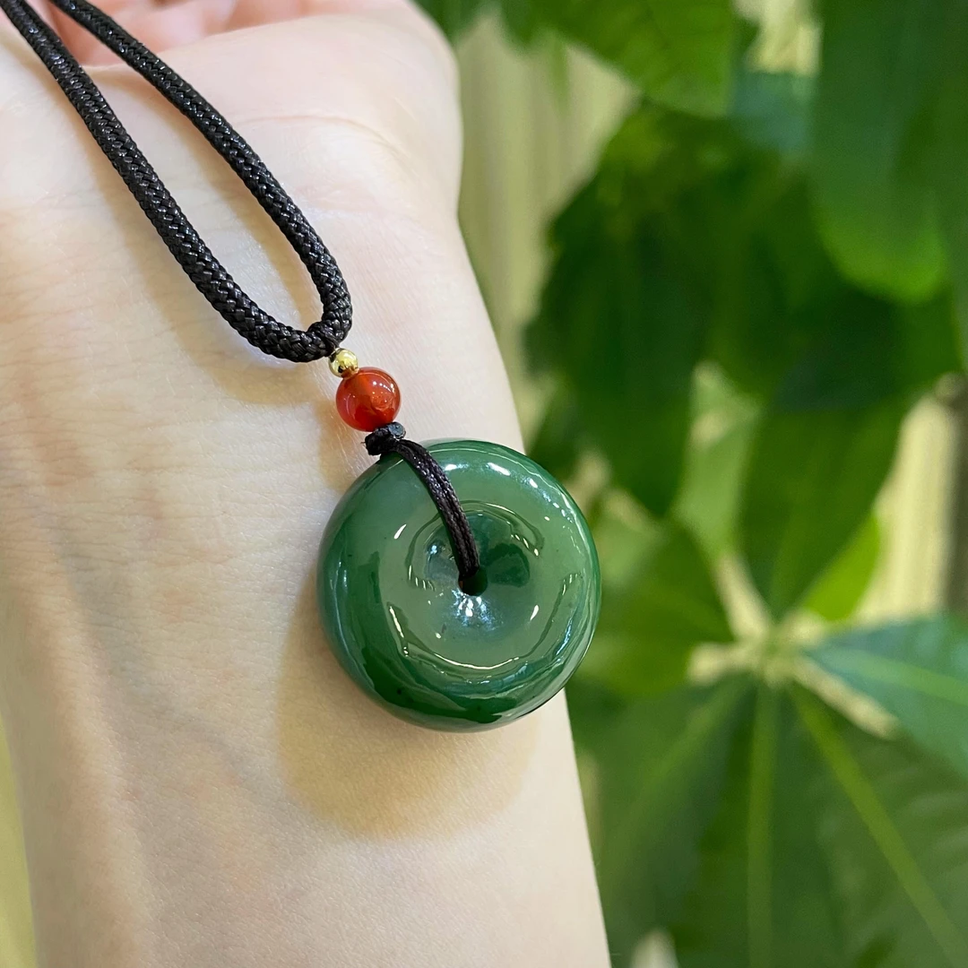 天然和田玉俄料平安扣