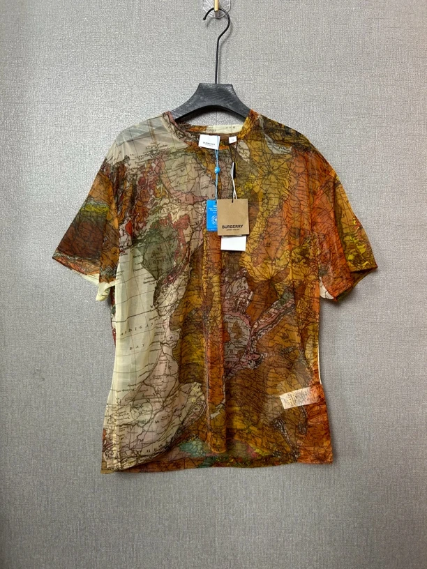 99新 BURBERRY/博柏利 Burberry地图款半袖99新