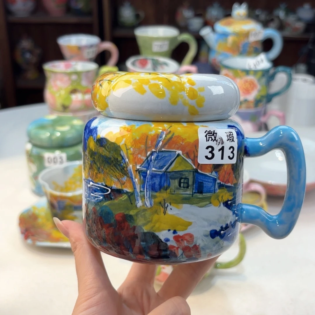 景德镇手绘高温釉下彩陶瓷茶具