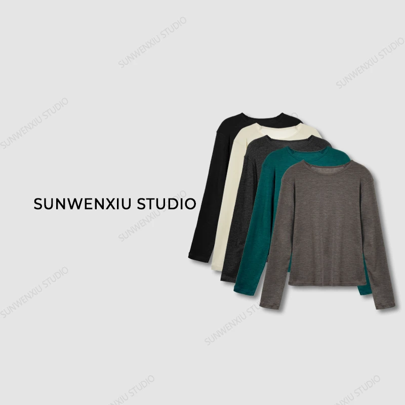 swx studio2店 “年度重磅” 100%羊毛速干百搭休闲运动纯色T恤